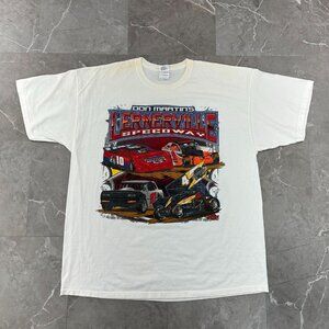 Dirt Track Sprint Car Racing Graphic Tee Mens 2XL Don Martin Lernerville Shirt